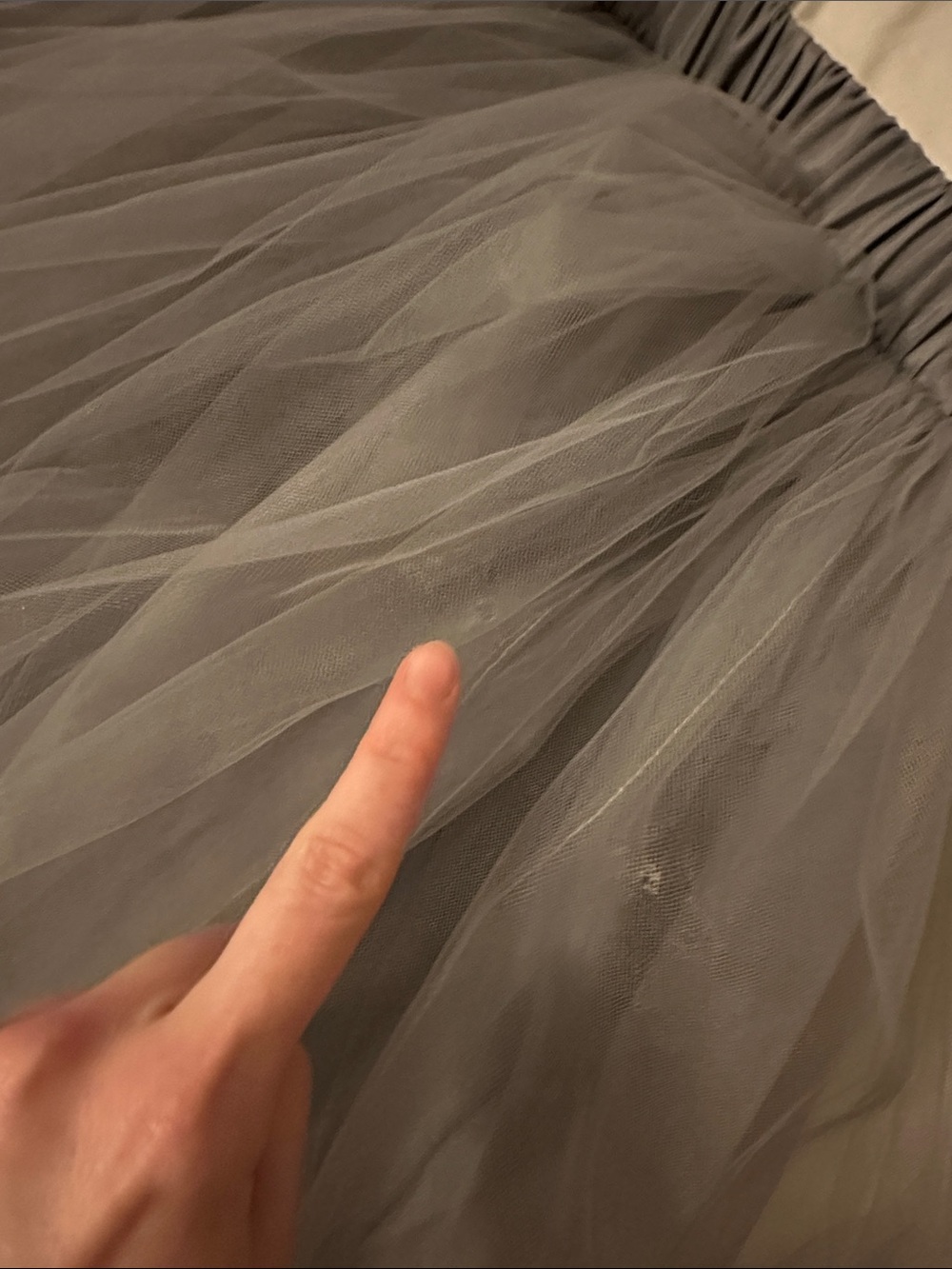 Grey Tulle Maxi Skirt - Women - Picture 3 of 3
